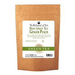 The Republic of Tea – Ginger Peach Green Tea, 50 Tea Bags, Tin Assorted Sizes