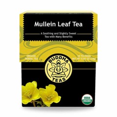 Buddha Teas Organic Mullein Leaf Tea 18 Bag Kosher Caffeine Free Ship