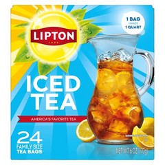 Lipton Unsweetened Iced Tea Bags, Family Size Zero Calories, 24 Total Tea Bags