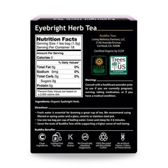Organic Eyebright Tea – Caffeine-Free, Kosher, Non-GMO – 18 Bags