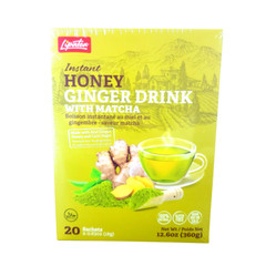 Instant Honey Ginger Drink With Matcha By Lipatea 20x Sachets (18g x 20) Net Wt
