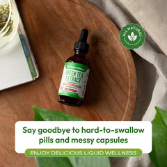 Green Tea 10:1 Extract 50% EGCG – Green Tea Liquid Drops – Vegan, 4X More Pow…