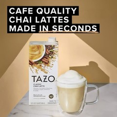 Classic Chai Latte Concentrate Black Tea 32oz Liquid Carton Real Brewed