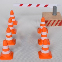 7x Model Traffic Cones Traffic Road Cones Construction Toys Model Traffic Signs