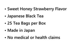 Japanese Black Tea Sweet Honey Strawberry Tea Bags 25 Count x2 Boxes TEARTH