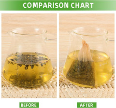Empty Tea Bags – 300 Pcs Disposable Drawstring Unbleached Filter Bags for Loose