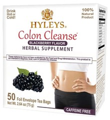 Hyleys Colon Cleanse Tea Blackberry Flavor – 50 Tea Bags (1 Pack)