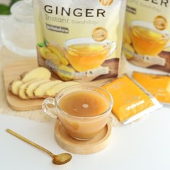Golden, ready-to-drink ginger drink, unsweetened formula, 6 bags