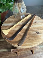 US SELLER – Shin Chashaku | Handcrafted Brown Bamboo Matcha Tea Scoop