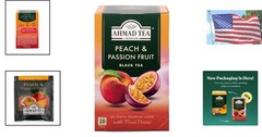 Naturally Caffeinated Peach & Passion Fruit Tea Bags – 20s Box
