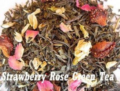 Organic Strawberry Rose Green Tea 8oz (1/2 lb) loose leaf Aromatic, delicious