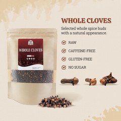 52USA Cloves Whole 3.5 Oz (Pack of 1), Great for Food, Tea, Baking and Meats, Al