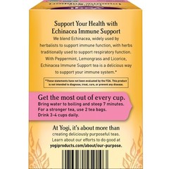 Yogi Tea – Echinacea Immune Support – 6 Pack, 96 Tea Bags