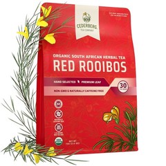 Red Rooibos Tea Bags USDA Certified South African Organic Herbal Tea, Naturally