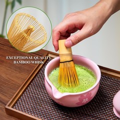 Matcha Whisk Set Matcha Making Kit Bamboo Chasen Ceramic Whisk Holder Stand S