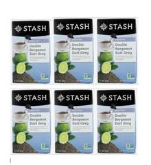 Stash Black Tea Double Bergamot Earl Grey 18 Tea Bags each – (6 PACK)- Bulk Case