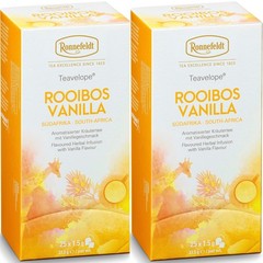 Ronnefeldt Rooibos Vanilla 50 Tea Bags 2 Boxes Caffeine Free