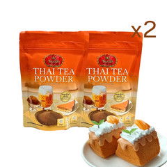 2 pcs ChaTraMue Thai Tea Powder 100g Instant Original No Sugar Baking & Drinks