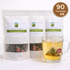 Vitals Herb Chicory & Gardenia Herbal Tea – 30 Whole-Leaf Tea Bags (150g) | C