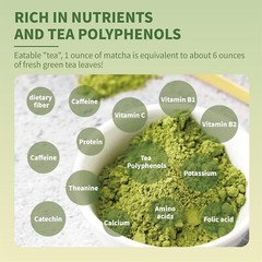 Pure Matcha Powder Green Tea Powder for Latte, Cooking, Baking,100% Natural