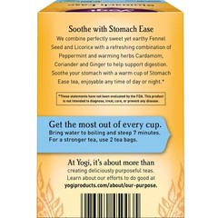 Yogi Tea – Stomach Ease (4 Pack) Caffeine Free – 64 Organic Herbal Tea Bags