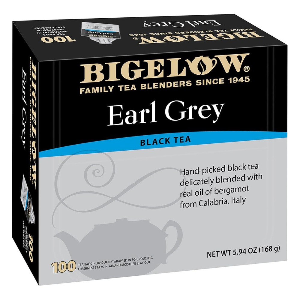 Bigelow Tea Earl Grey Black Tea, Caffeinated 100 100 Count (Pack of 1)