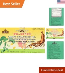 20 Count Ginseng Ginkgo Biloba Herbal Tea – Boost Energy and Focus Naturally