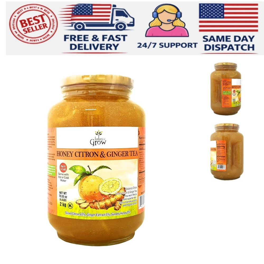 Organic Honey Citron & Ginger Tea 70.55oz – Healthy, Flavorful, No Additives