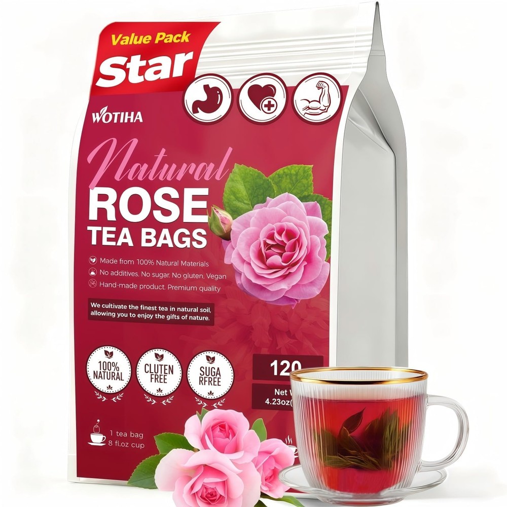 4.23oz/120g Premium Rose Tea Loose Leaf 100% Natural Food Grade Dried Rose B…