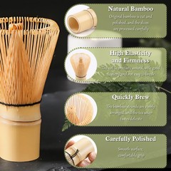 6 Pcs Matcha Whisk Set, Japanese Ceremonial Matcha Making Tools Kit for Bambo…