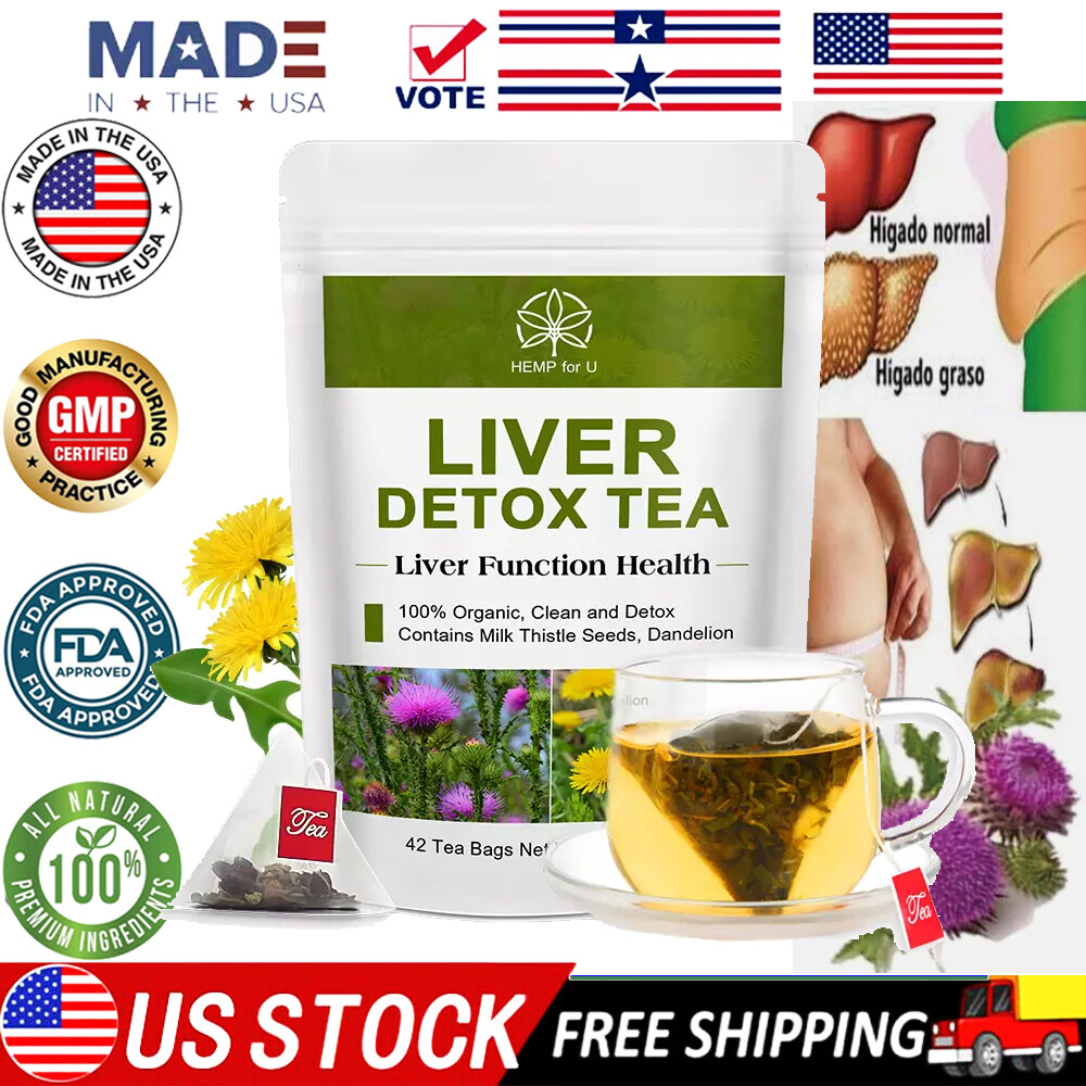 42 Bags Liver Cleanse & Detox Support Liver Detox Tea Herbal Kidney and Pancrea