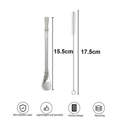 3pcs Stainless Steel Yerba Mate Cup Set: 350ML Gourd, Bombillas & Brush