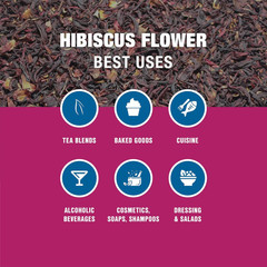 Tiesta Tea – Dried Hibiscus, Loose Leaf, Cut & Sifted Hibiscus Flower, Premium B