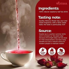 Premium 80 Hibiscus Flowers Tea Bags, 100% Natural, Handmade & Pure from Hibi