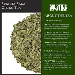 Solstice Loose Leaf Sencha Green Tea Japanese Style Bulk 16 oz 1 LB Bag