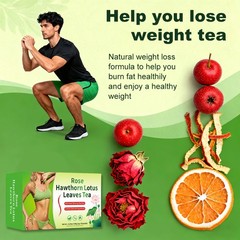 Rose Hawthorn Lotus Leaves Tea Management Healthy Body Shape 5g Per Pack