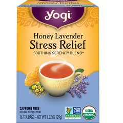 Yogi Tea – Honey Lavender Stress Relief (4 Pack) – Serenity Blend – 64 Tea Bags