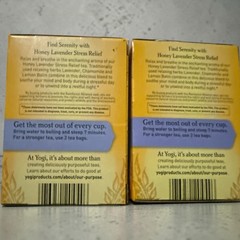 Yogi Honey Lavender Stress Relief Chamomile Herbal Tea 32 Bags (2 Boxes) Organic