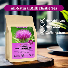 – Milk Thistle Tea Bags, 40 Teabags, 3G/Bag – Natural Milk Thistle Seed