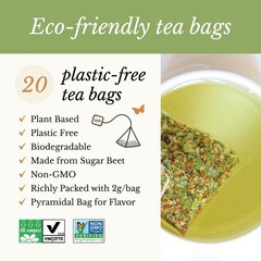 Organic Linden Flower Herbal Tea – Caffeine Free Tisane – 20 Plant Based Tea