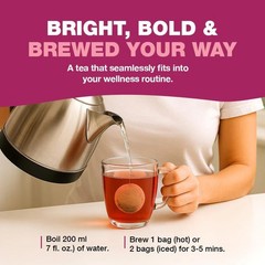 HANDPICK, Organic Hibiscus Tea Bags (100 Tea Bags) | Caffeine-Free, 100% Natural