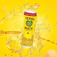 Flavorful Organic Yerba Mate – Cranberry Pomegranate Sparkling Beverage, 12-Pack