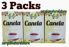 3 Packs Cinnamon Tea / Te de Canela 75 Wrapped Tea Bags Infusion Made in Mexico