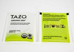 34 Tazo Organic ZEN Tea sealed Bag Caffeine Kosher