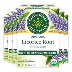 6 PACK Organic Licorice Root Tea – Digestive & Respiratory Support