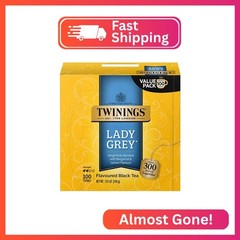 Twinings Lady Grey Black Tea Individually Wrapped Bags, 100 Count (Pack of 1), O
