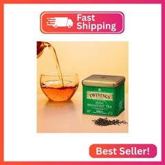 Twinings Irish Breakfast Loose Tea, 3.53 Ounce Tin (Pack of 1), Smooth, Flavourf