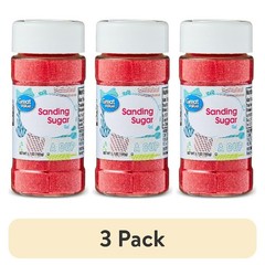 Red Sanding Sugar for Baking Decorations (3 Pack, 3.7 oz)