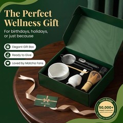 Matcha Whisk Set with Bowl, Frother, Spoon, Sifter, Scoop, Stand – Complete Kit