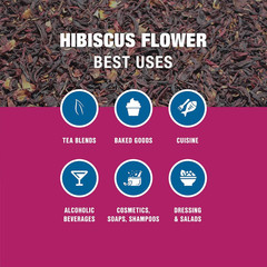 Dried Hibiscus Loose Leaf Cut & Sifted Hibiscus Flower Premium Blend Non-Caffein